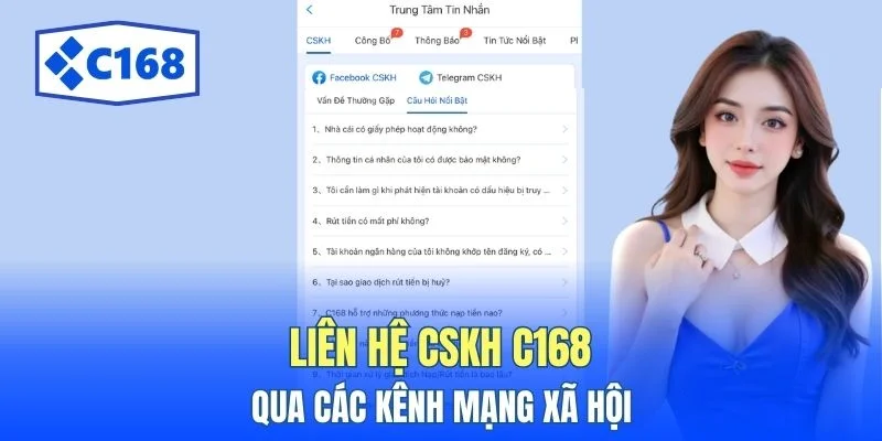 Chăm Sóc Khách Hàng C168 - Tổng Hợp 3 Cách Liên Hệ 2 Liên hệ CSKH C168 qua các kênh mạng xã hội